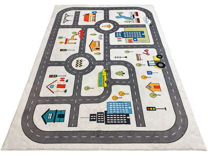Tapis pour enfants « Rue », gris, 160x230 cm
