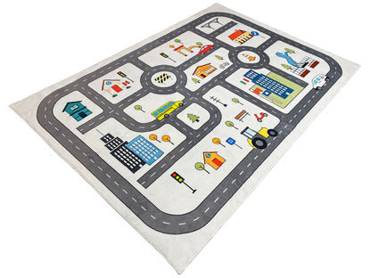 Tapis pour enfants « Rue », gris, 160x230 cm