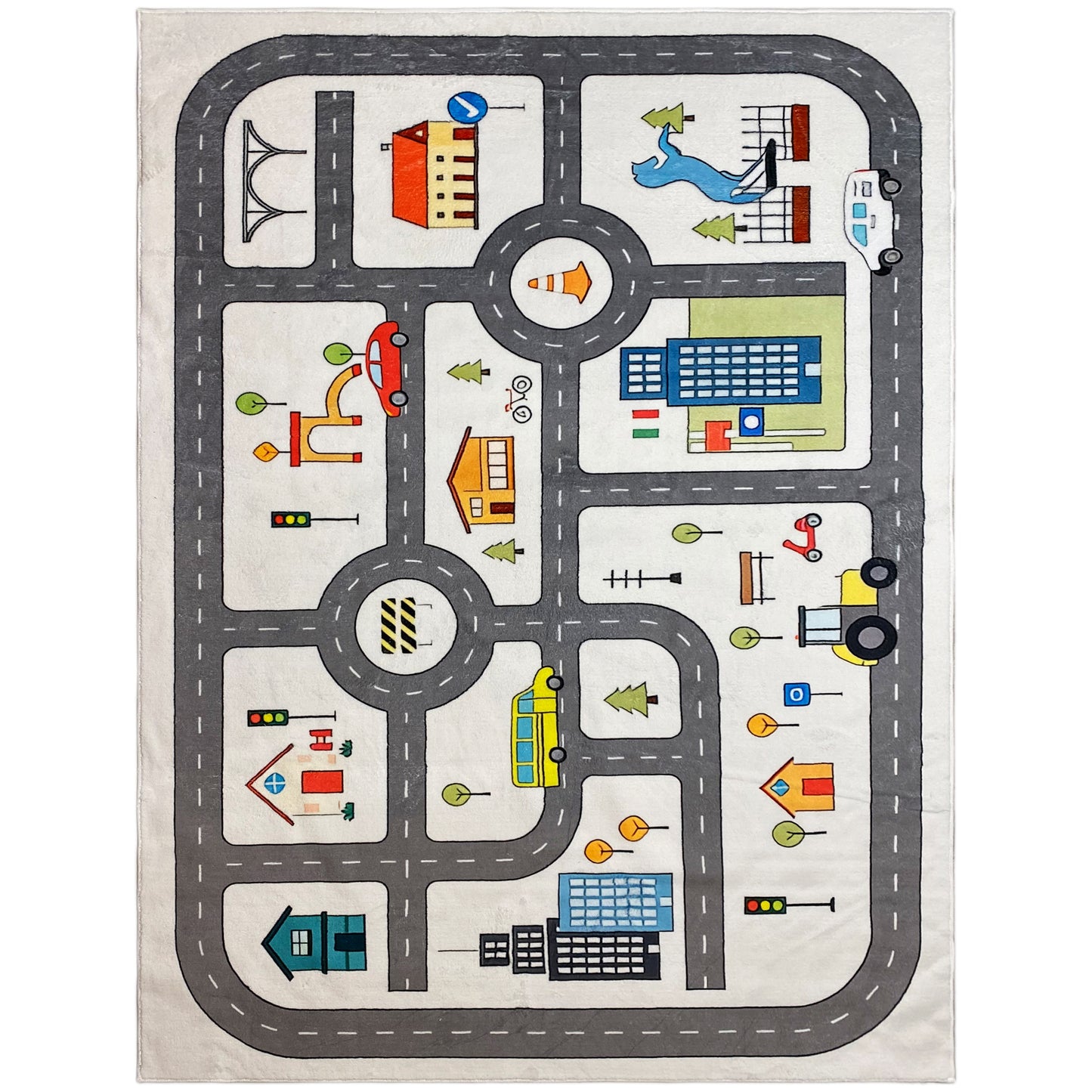 Tapis pour enfants « Rue », gris, 160x230 cm