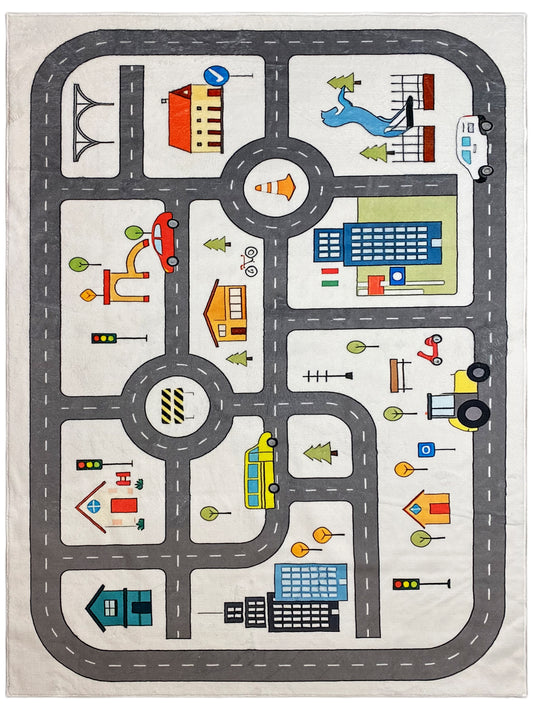 Tapis pour enfants « Rue », gris, 160x230 cm