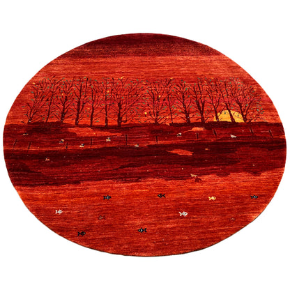 Gabbeh Teppich Luri Rot, 200x200 cm - German Carpet Shop