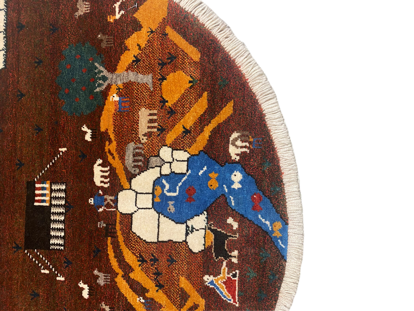 Tapis Gabbeh Marron, 107x107 cm