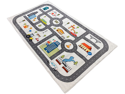 Tapis pour enfants « Rue », beige, 90 × 160 cm