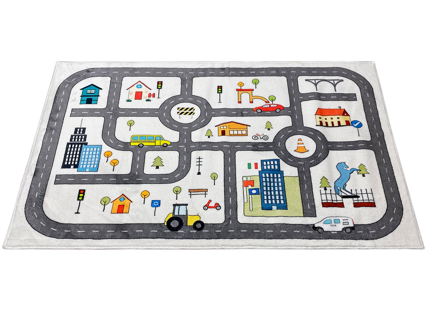 Tapis pour enfants « Rue », beige, 90 × 160 cm