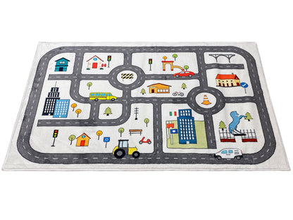 Tapis pour enfants « Rue », beige, 90 × 160 cm