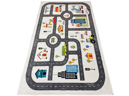 Tapis pour enfants « Rue », beige, 90 × 160 cm