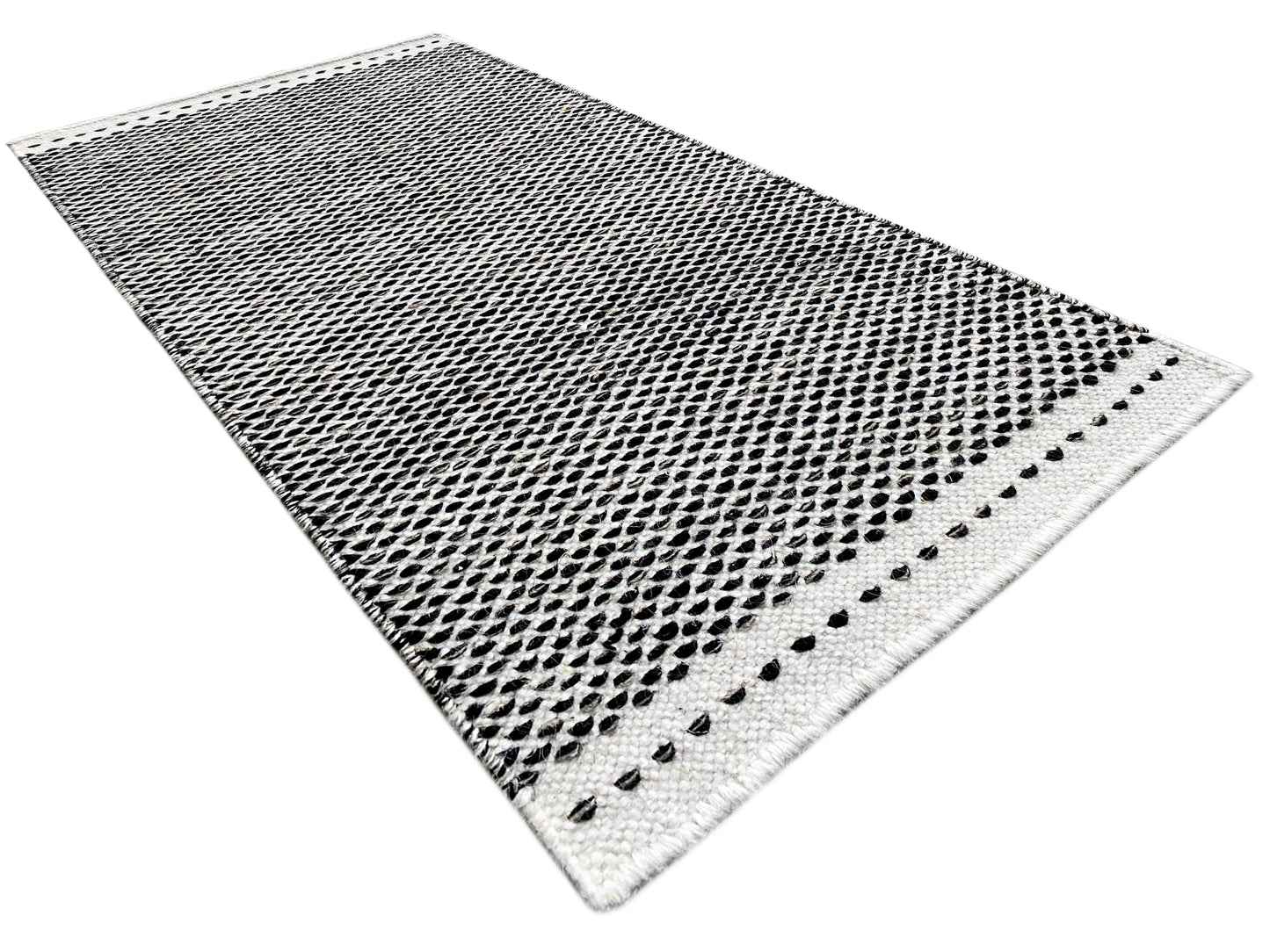 Tapis Kelim noir - 60x90 cm