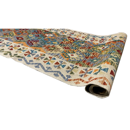 Tapis Kelim coureur Afghan 386x87cm