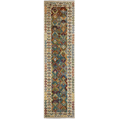 Tapis Kelim coureur Afghan 386x87cm