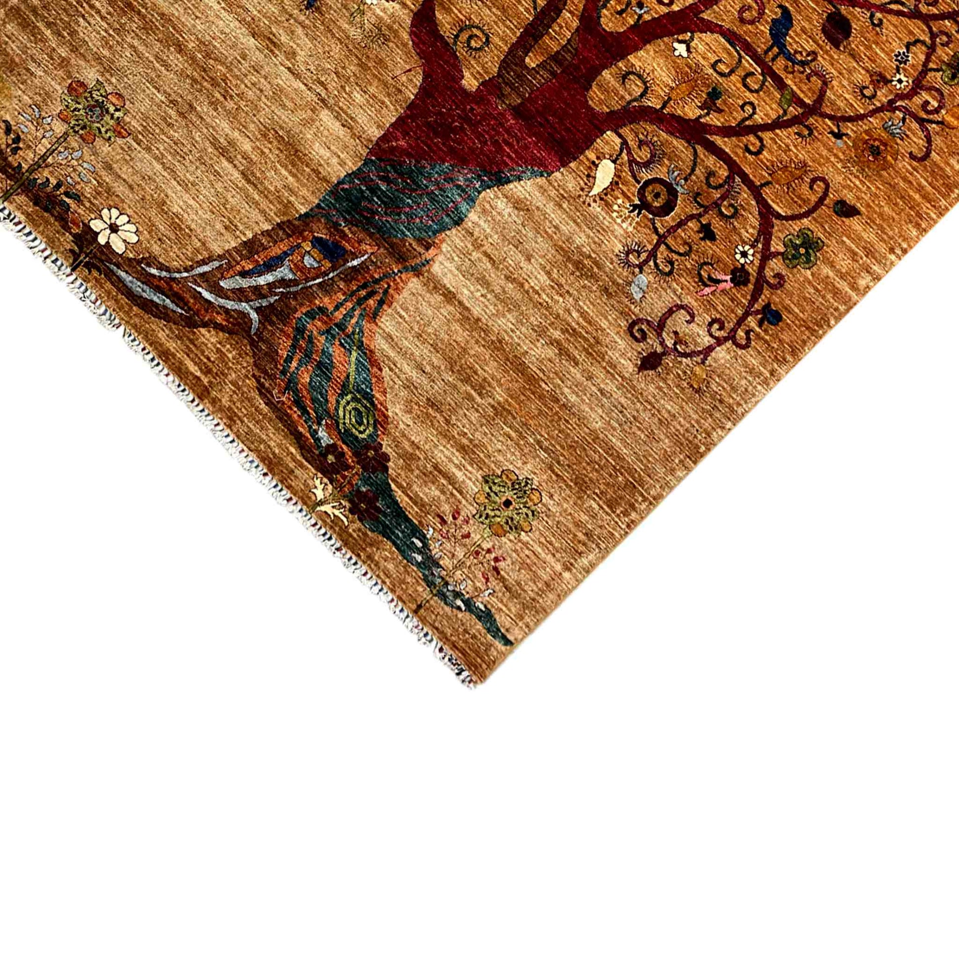 Afghan Khorjin Teppich – Braun, 299x210 cm - German Carpet Shop