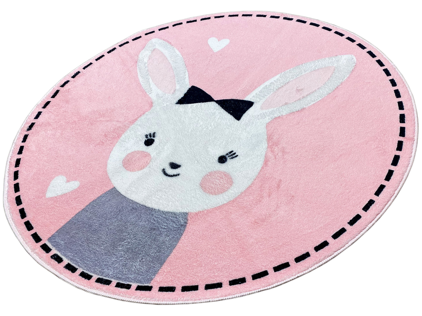 Tapis rond pour enfants Lapin, 100 cm