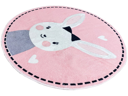 Tapis rond pour enfants Lapin, 100 cm
