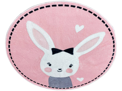 Tapis rond pour enfants Lapin, 100 cm