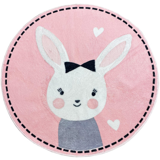 Tapis rond pour enfants Lapin, 100 cm