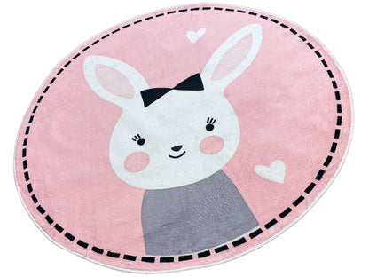 Tapis rond pour enfants Lapin, 120 cm