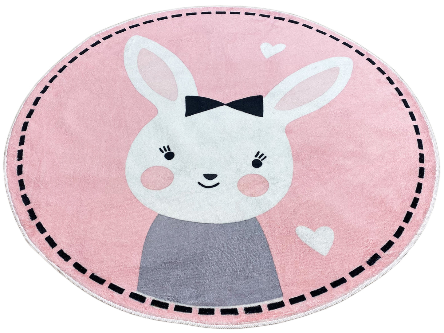 Tapis rond pour enfants Lapin, 120 cm