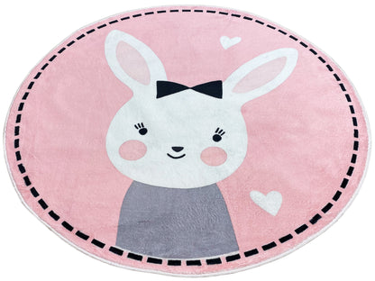 Tapis rond pour enfants Lapin, 120 cm