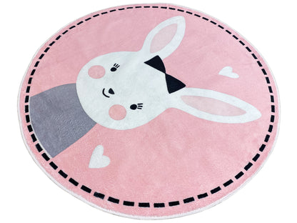 Tapis rond pour enfants Lapin, 120 cm