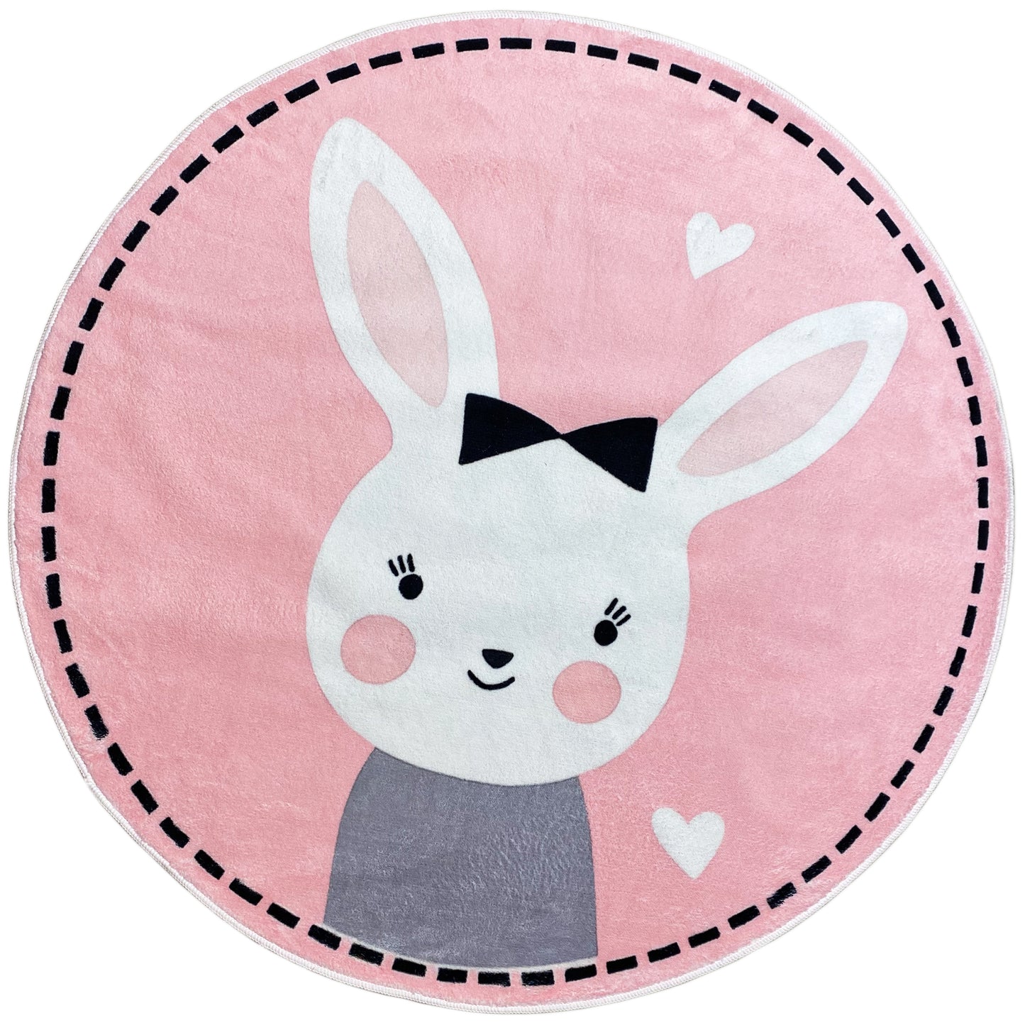 Tapis rond pour enfants Lapin, 120 cm
