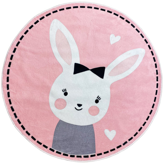 Tapis rond pour enfants Lapin, 120 cm