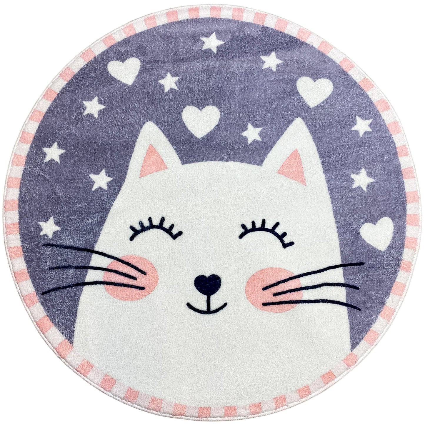 Tapis rond pour enfants Chat, 100 cm