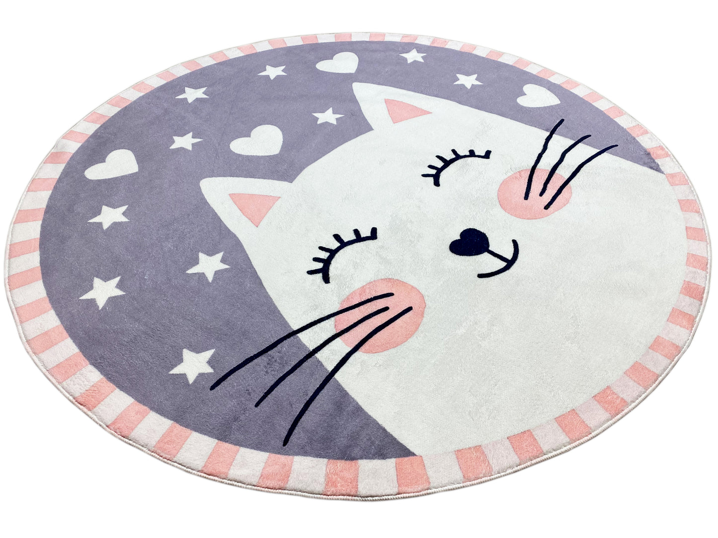 Tapis rond pour enfants Chat, 120 cm