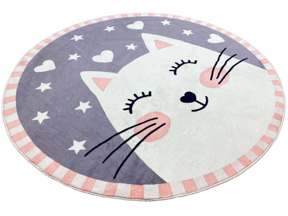 Tapis rond pour enfants Chat, 160 cm