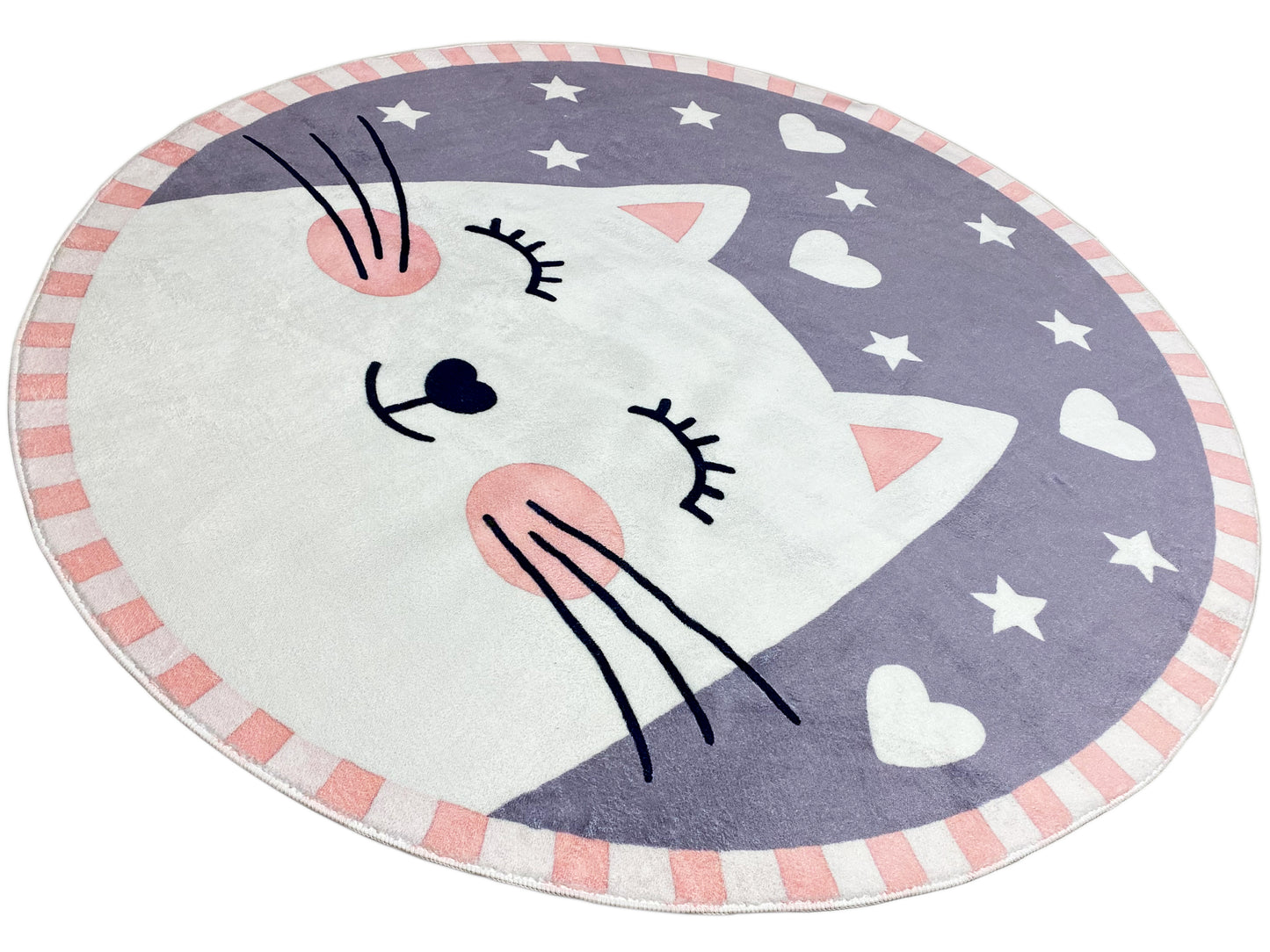 Tapis rond pour enfants Chat, 120 cm