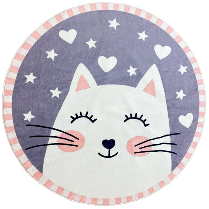 Tapis rond pour enfants Chat, 160 cm