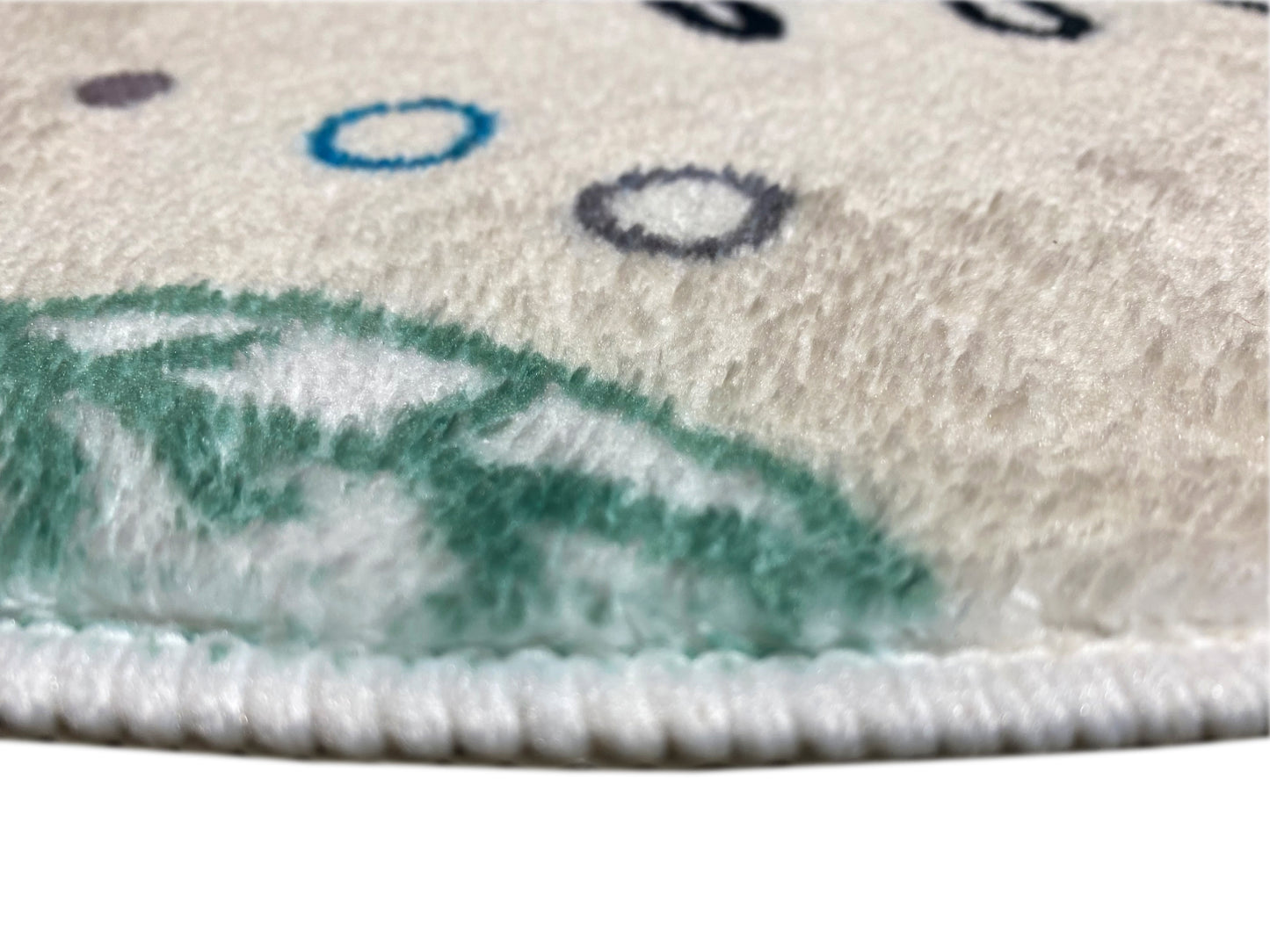 Tapis rond pour enfants Chat, blanc, 100 cm