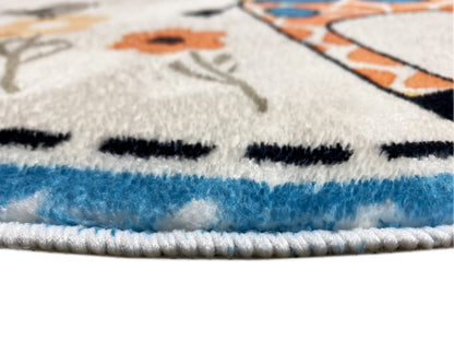 Tapis rond pour enfants Animaux, 100 cm