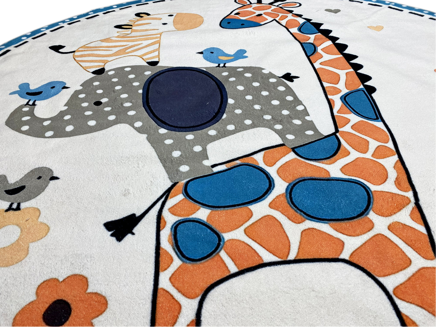 Tapis rond pour enfants Animaux, 120 cm