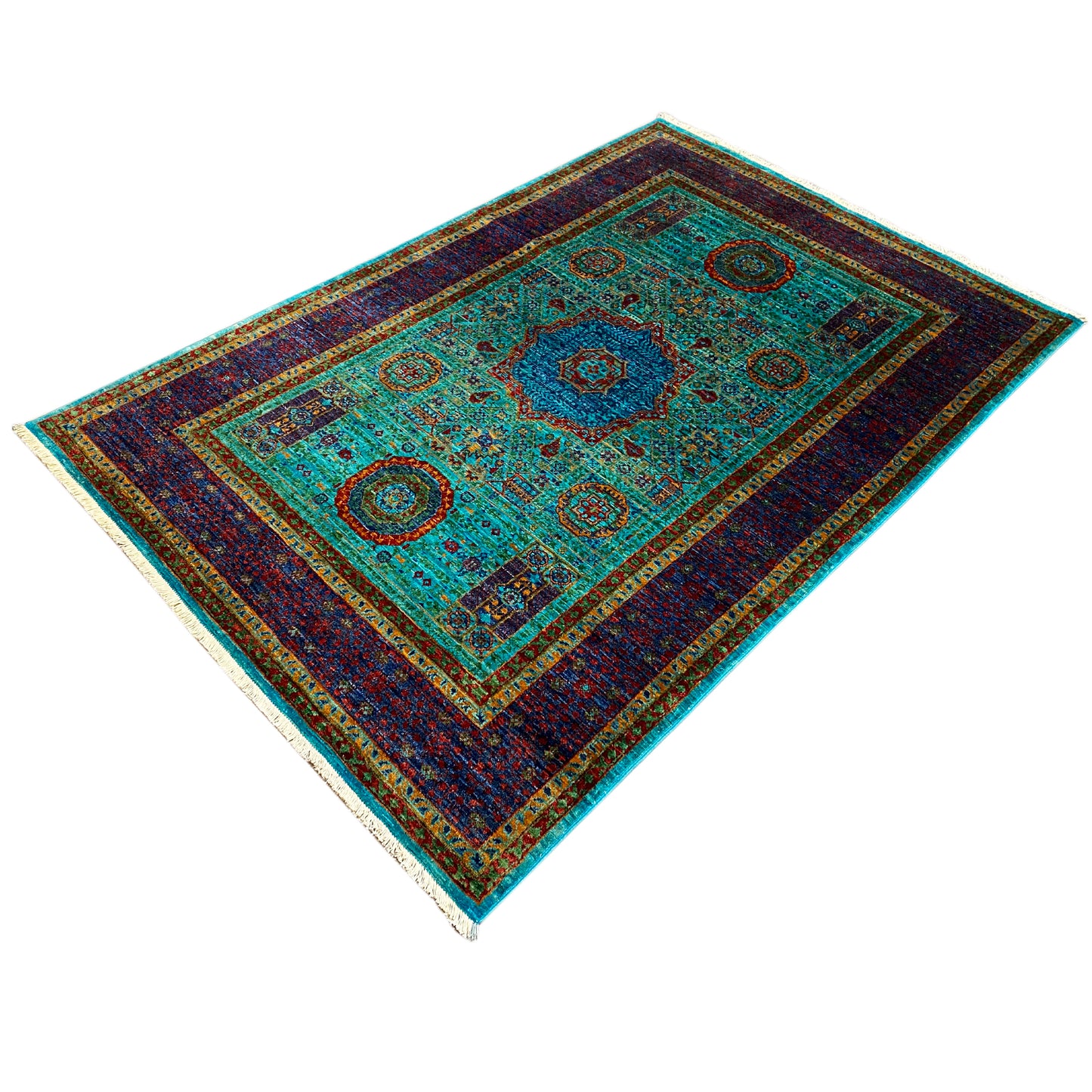Handgeknüpfter Mamluk Teppich 188x129 cm - German Carpet Shop
