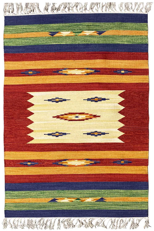 Moderner Kelim Teppich - Samak (90x160 cm) - Premium Teppich from German Carpet Shop - Just €45! Shop now at German Carpet Shop
