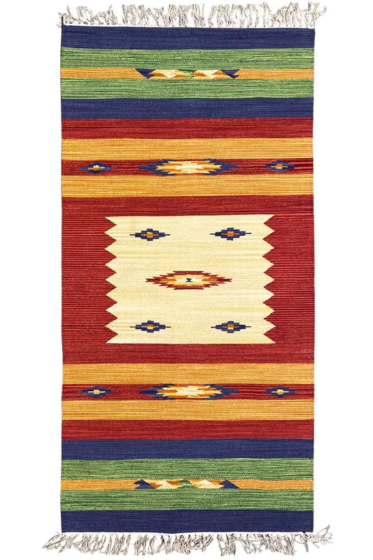  Moderner Kelim Teppich - Samak (80x200 cm) - Premium Teppich from German Carpet Shop - Just €49.90! Shop now at German Carpet Shop