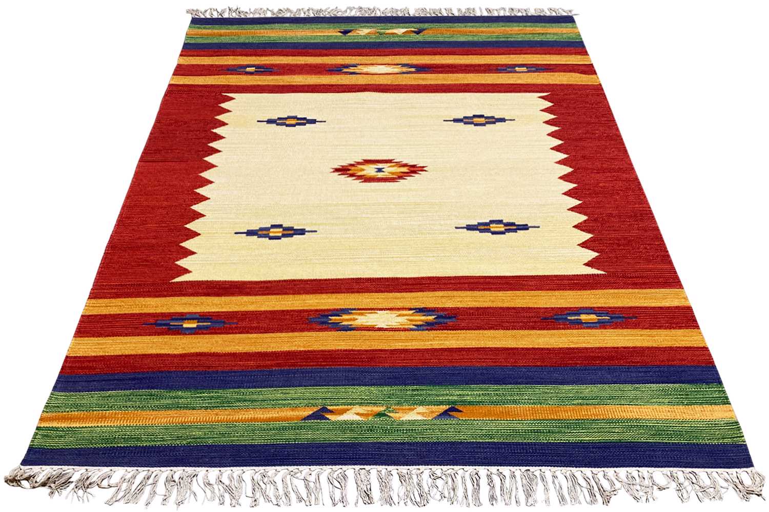  Moderner Kelim Teppich - Samak (140X200 cm) - Premium Teppich from German Carpet Shop - Just €89! Shop now at German Carpet Shop