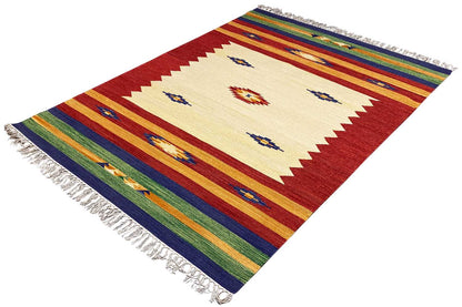  Moderner Kelim Teppich - Samak (140X200 cm) - Premium Teppich from German Carpet Shop - Just €89! Shop now at German Carpet Shop