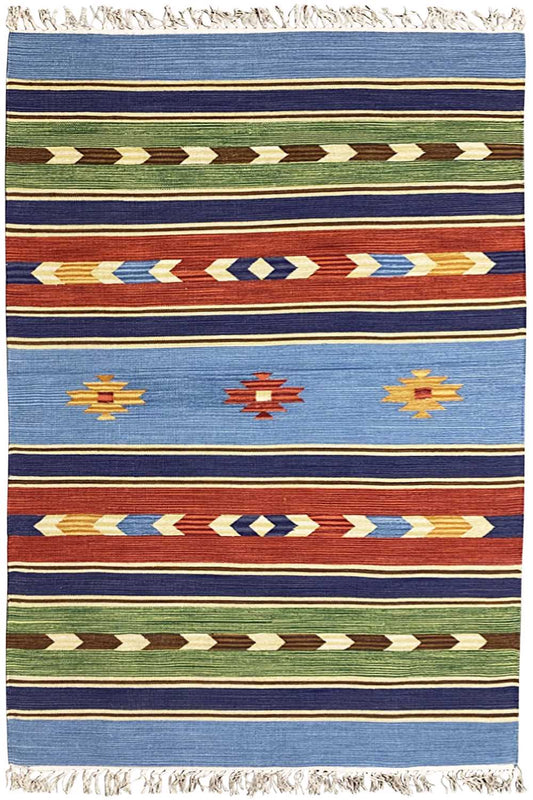  Moderner Kelim Teppich - Samak (140X200 cm) - Premium Teppich from German Carpet Shop - Just €89! Shop now at German Carpet Shop
