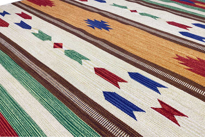  Moderner Kelim Teppich - Samak (140X200 cm) - Premium Teppich from German Carpet Shop - Just €89! Shop now at German Carpet Shop