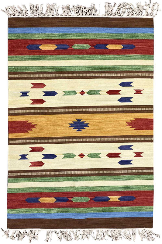  Moderner Kelim Teppich - Samak (140X200 cm) - Premium Teppich from German Carpet Shop - Just €89! Shop now at German Carpet Shop