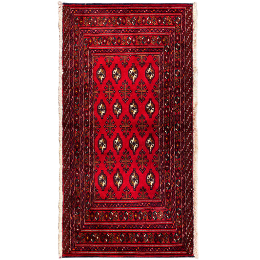 Tapis Poshti turkmène - 115x55 cm