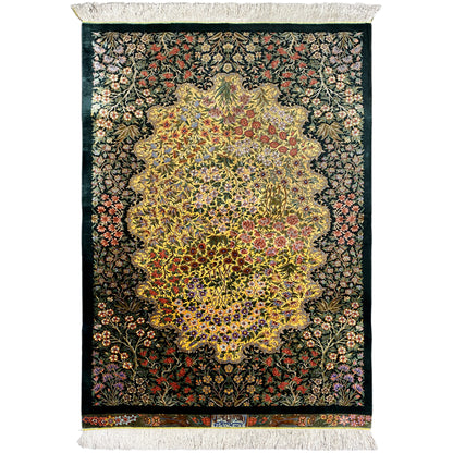 Tapis en soie Ghom - 900846 (123x79 cm)