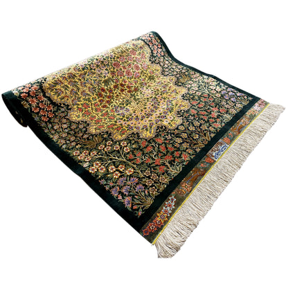Tapis en soie Ghom - 900846 (123x79 cm)