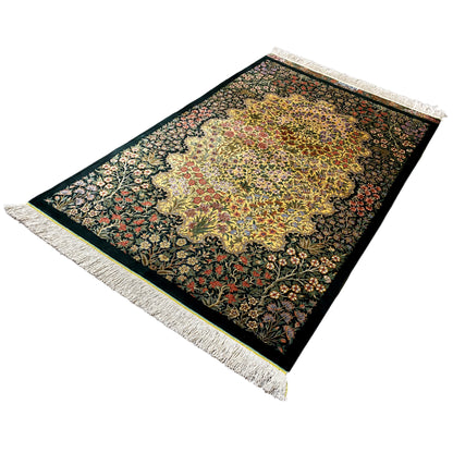 Tapis en soie Ghom - 900846 (123x79 cm)