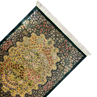 Tapis en soie Ghom - 900846 (123x79 cm)