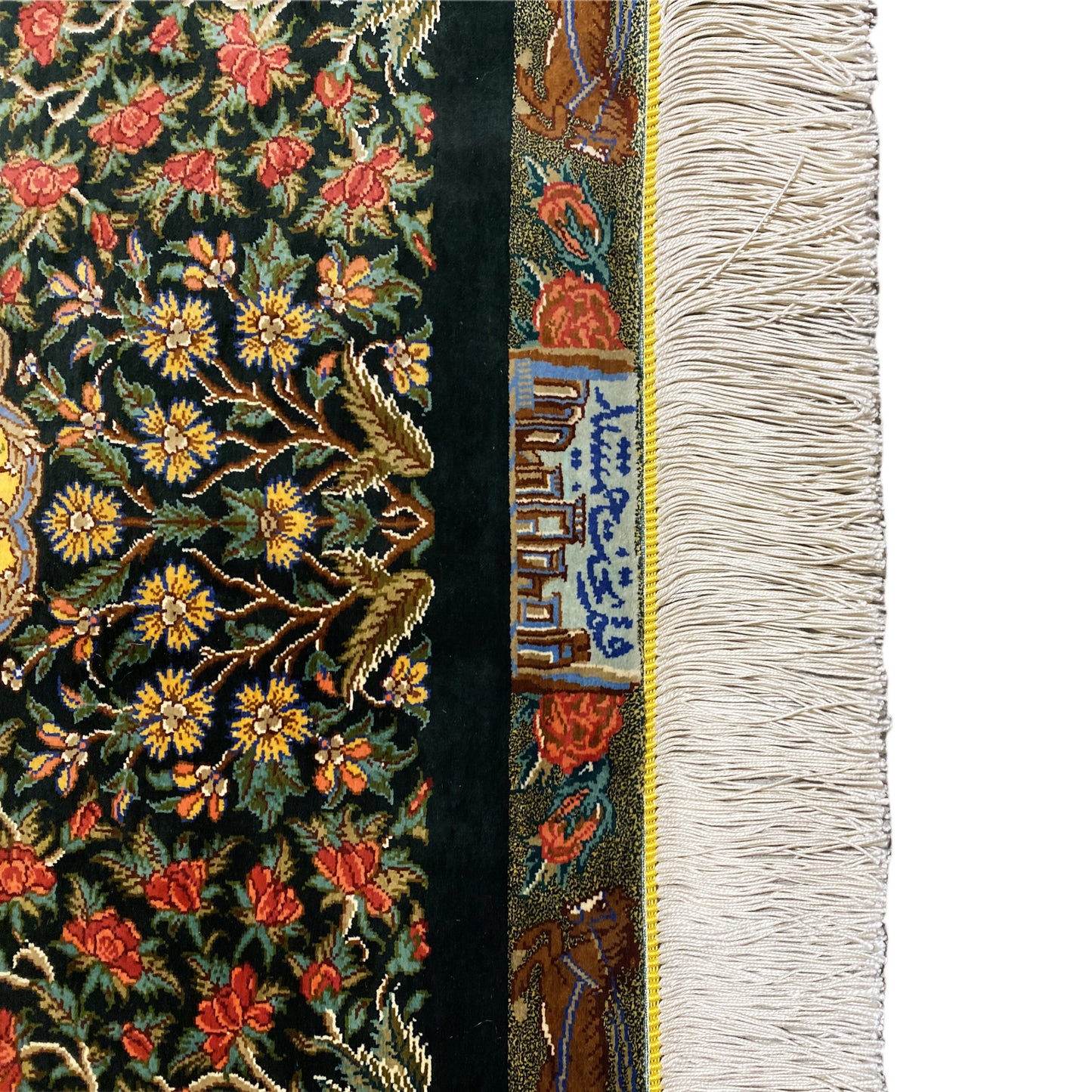 Tapis en soie Ghom - 900846 (123x79 cm)