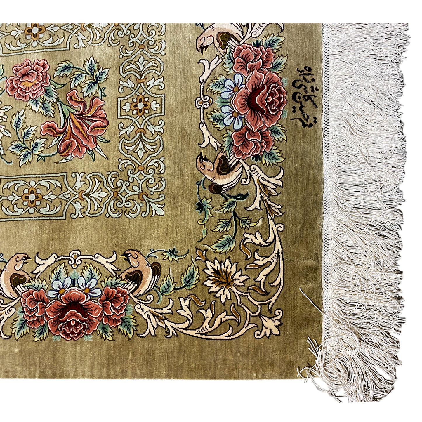 Tapis en soie Ghom - 904736 (195x53 cm)