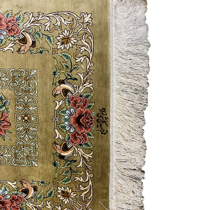 Tapis en soie Ghom - 904736 (195x53 cm)