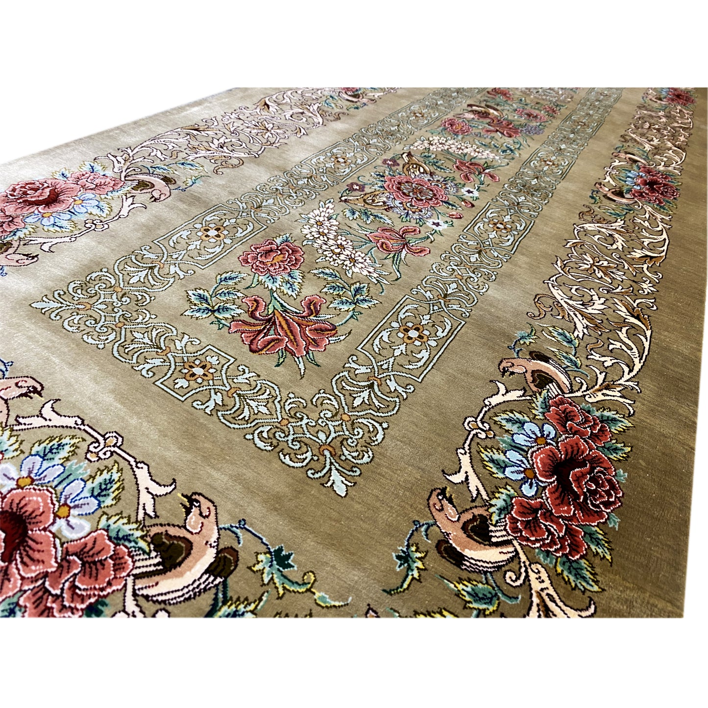 Tapis en soie Ghom - 904736 (195x53 cm)