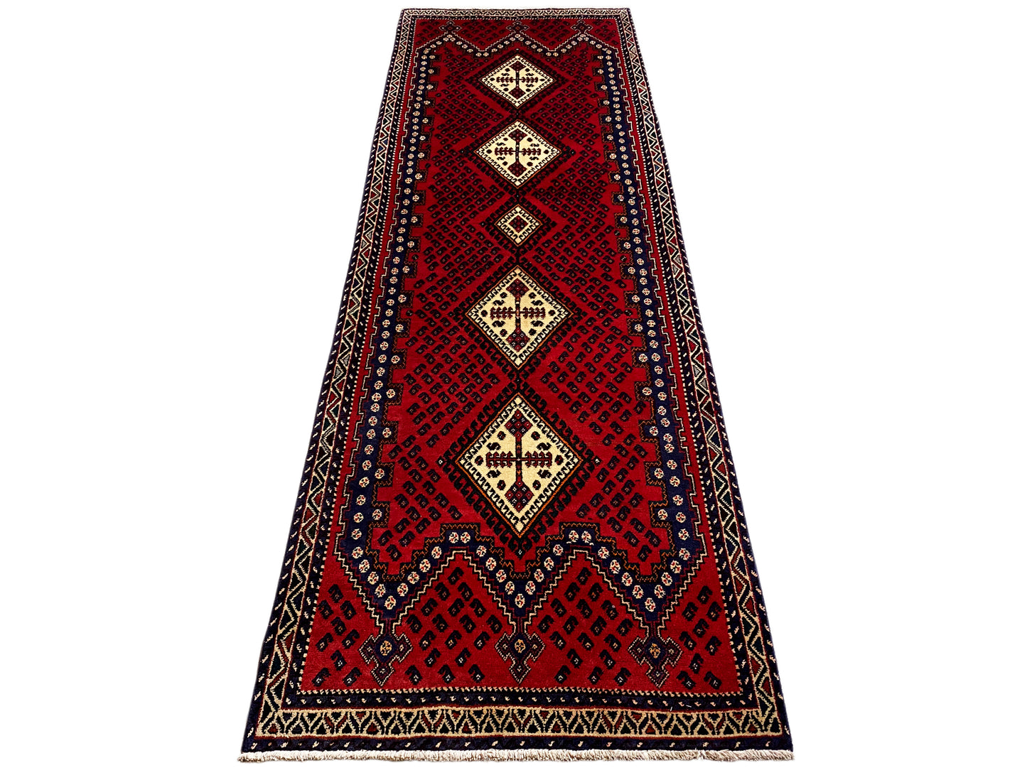 Tapis coureur Sirjan rouge 280x89cm